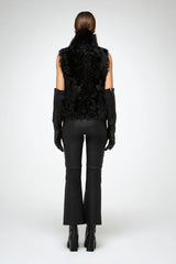 VSP - Solene - Black Shearling Vest