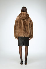 Linda - Sand Shearling Jacket