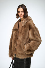 Linda - Sand Shearling Jacket