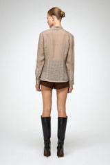 VSP - Iva - Ramie Beige Shirt