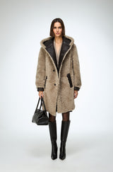 Fabiana - Stone Shearling Coat