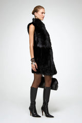 VSP - Siena - Black Shearling Vest