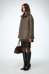 VSP - Dina - Stone Shearling Coat