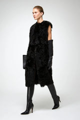 VSP - Mirella - Black Shearling Vest