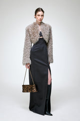 Ella - Graue Lammfelljacke