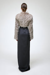 Ella - Graue Lammfelljacke