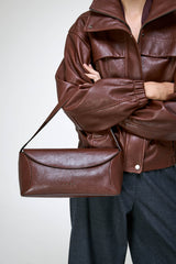 Matilde - Dunkelbraune Ledertasche