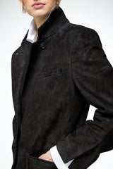 Caterina - Black Leather Coat