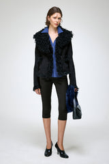 Filipa - Schwarze Lammfelljacke