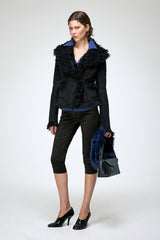 Filipa - Schwarze Lammfelljacke
