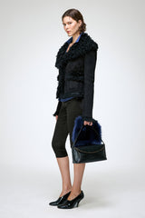 Filipa - Schwarze Lammfelljacke