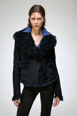 Filipa - Schwarze Lammfelljacke