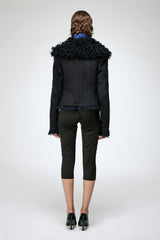 Filipa - Schwarze Lammfelljacke
