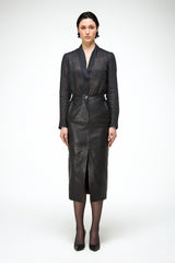 Eliana – Schwarzer Lederrock