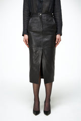 Eliana – Schwarzer Lederrock