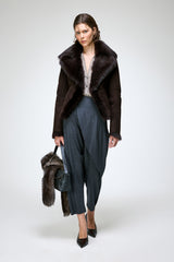 Aurora - Braune Lammfelljacke
