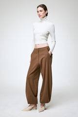 Nina - Khakifarbene Wollhose