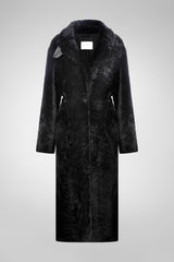 V S P - Gabrielle - Black Shearling Coat