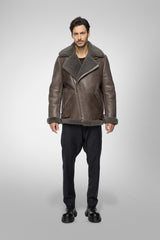 VSP - Charlie - Warm Grey Shearling Coat