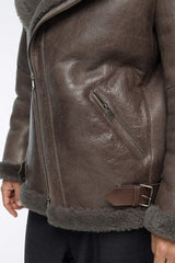 VSP - Charlie - Warm Grey Shearling Coat