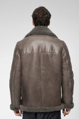 VSP - Charlie - Warm Grey Shearling Coat