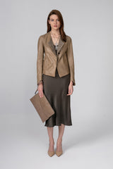 VSP - Ivy - Beige Leather Jacket