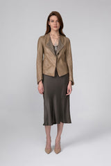 VSP - Ivy - Beige Leather Jacket