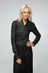 VSP - Dona - Black Leather Top