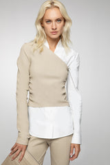 VSP - Cream Leather Top