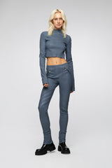 Agata - Indigo Lederoberteil