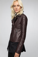 VSP - Alya - Bordeaux Leather Jacket