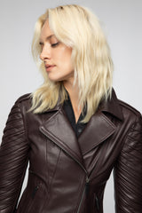VSP - Alya - Bordeaux Leather Jacket