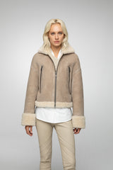 VSP - Paola - Beige Shearling Jacket