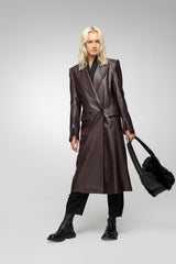 VSP - Lorrie - Bordeaux Leather Coat
