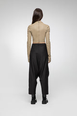 VSP - Agata - Dark Beige Leather Top