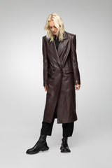 VSP - Lorrie - Bordeaux Leather Coat