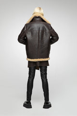 VSP - Vincente - Brown Beige Shearling Coat