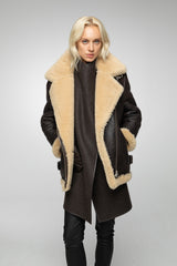 VSP - Vincente - Brown Beige Shearling Coat