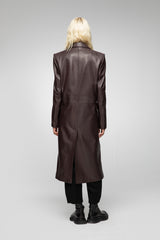 VSP - Lorrie - Bordeaux Leather Coat