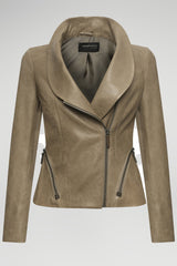 VSP - Claire - Beige Leather Jacket