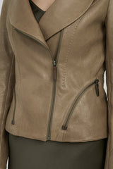 VSP - Claire - Beige Leather Jacket