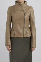VSP - Claire - Beige Leather Jacket