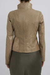 VSP - Claire - Beige Leather Jacket