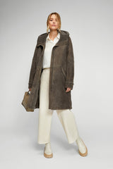 VSP - Adelyn - Grey Stone Shearling Coat