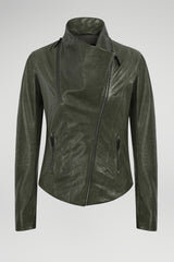 VSP - Alba - Green Leather Jacket