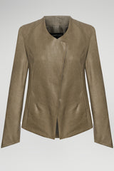 VSP - Ivy - Beige Leather Jacket