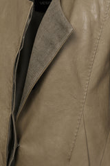 VSP - Ivy - Beige Leather Jacket