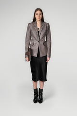 VSP - Charlotte - Grey Leather Jacket