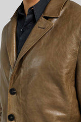 VSP - Bruno - Brown Tobacco Leather Coat