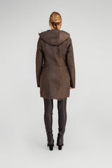 VSP - Brown Anthracite Shearling Coat